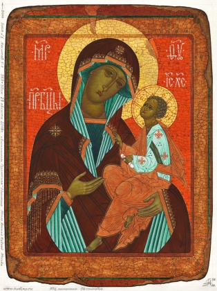 Watercolor_orthodox_russian_icon_of_our_lady_of_georgia_hodegetria_in_the_16th_century_style_by_aleksey_kudlay__________________________